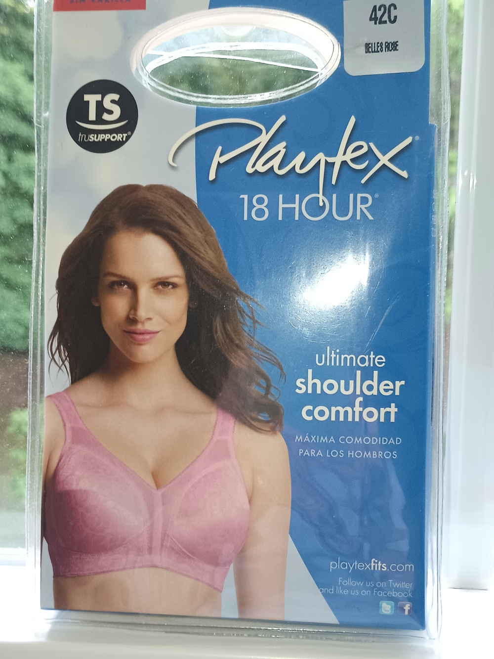 Playtex 18 Hour Ultimate Shoulder Comfort Bra in Pink